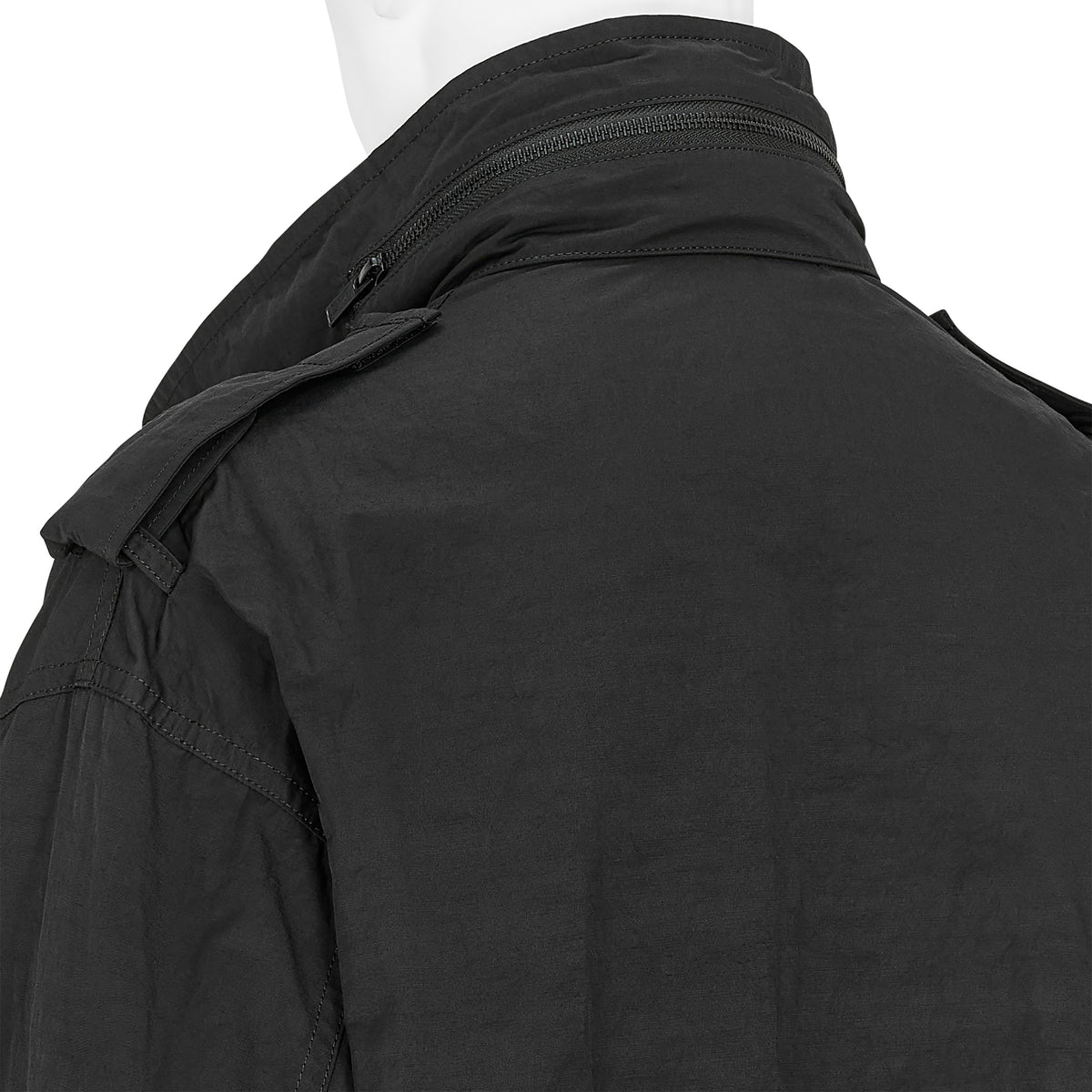 SPUN GABARDINE HOOD BLOUSON BLACK