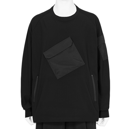 L/S TEE WITH POCKET BLACK