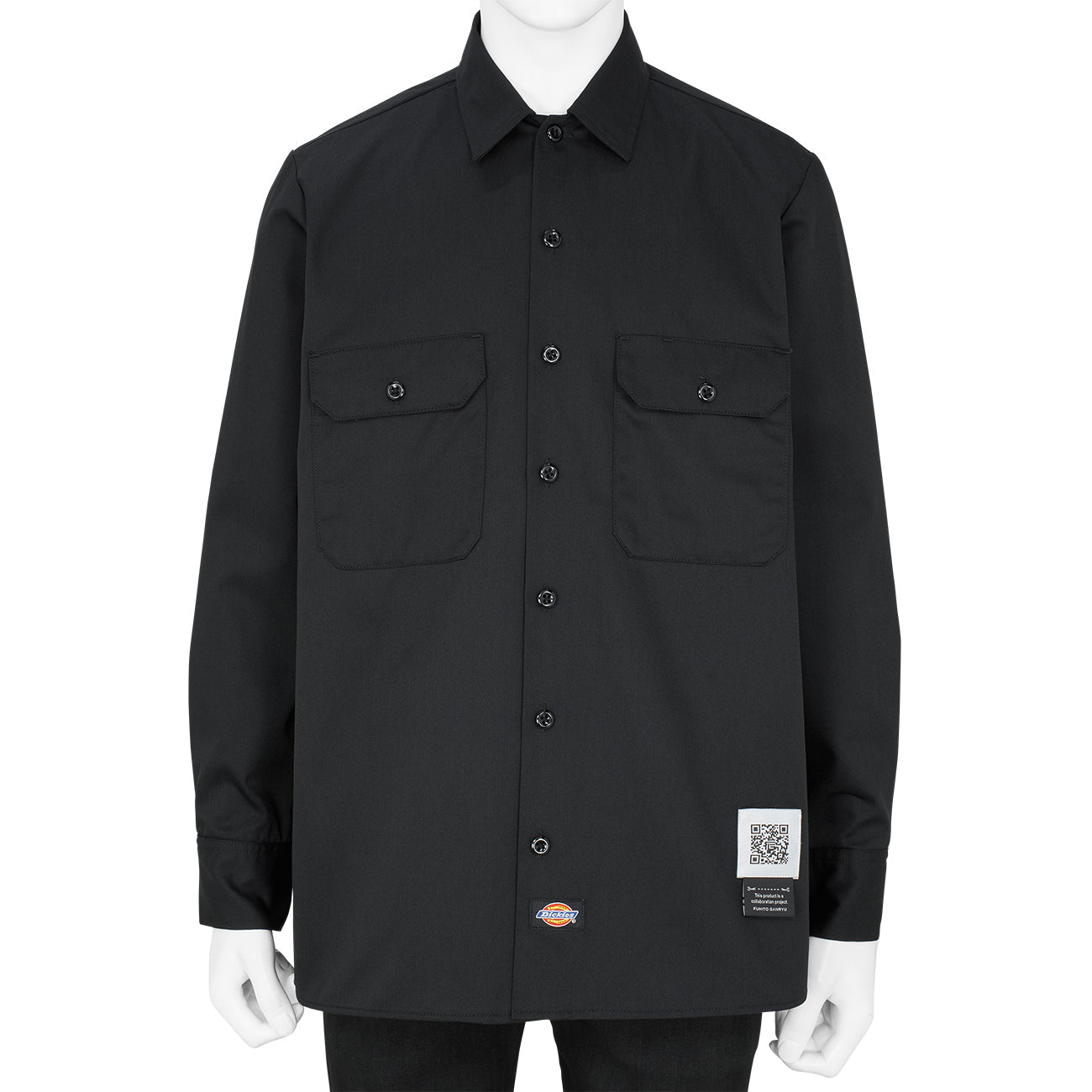DICKIES COLLABORATION PLEATED WORK SHIRT BLACK