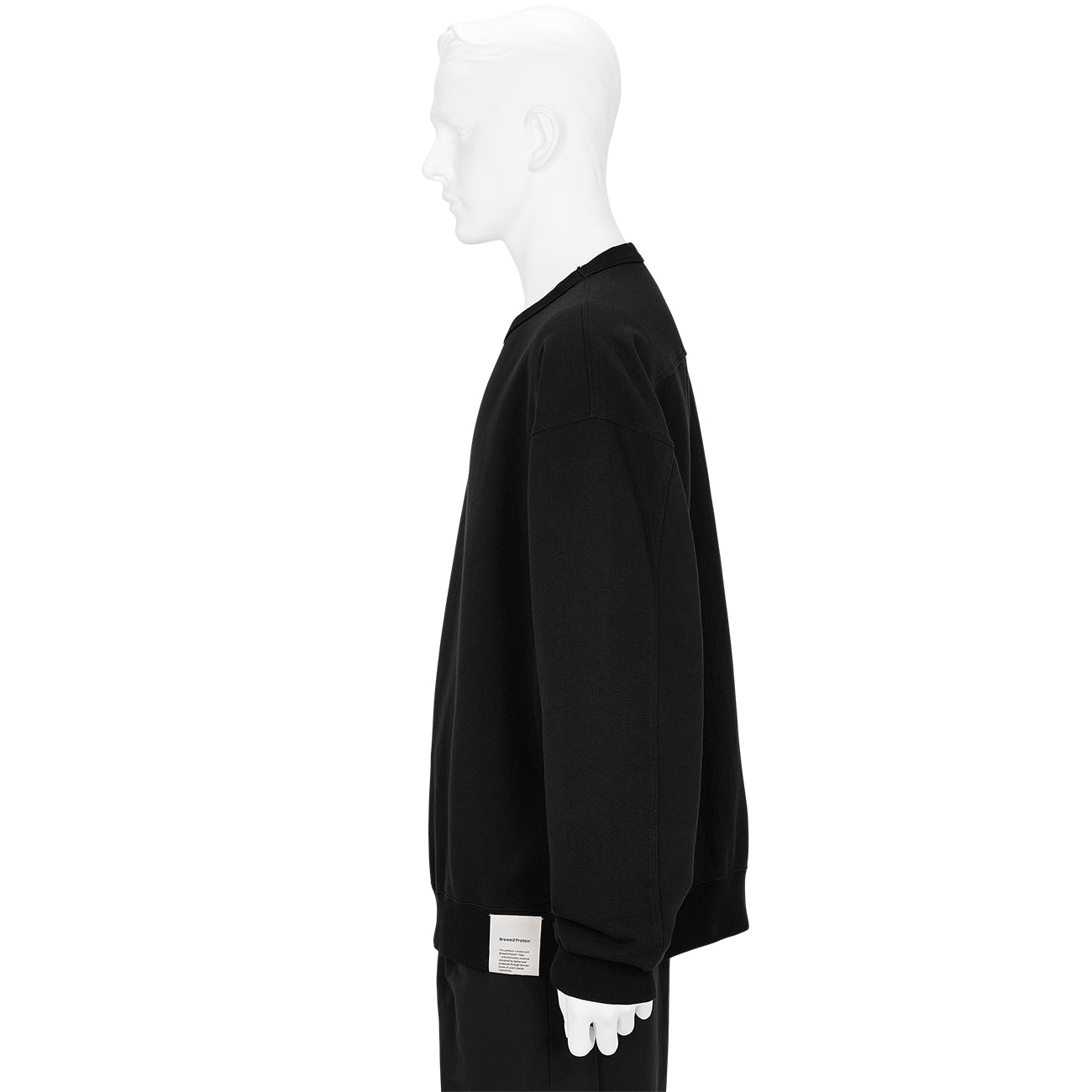 BREWED PROTEIN™ BLEND COTTON YOKE SWEAT BLACK