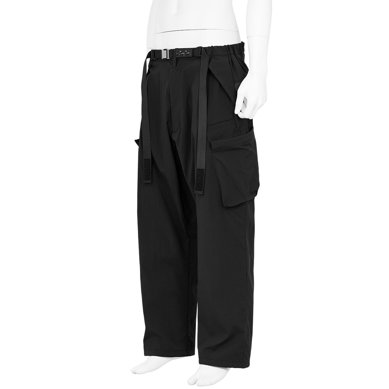 通販生活 ファッション CARGO STRETCH NYLON P55-M TROUSER ACRONYM - BLACK パンツ