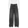 ASYMMETRY DENIM WASH BLACK