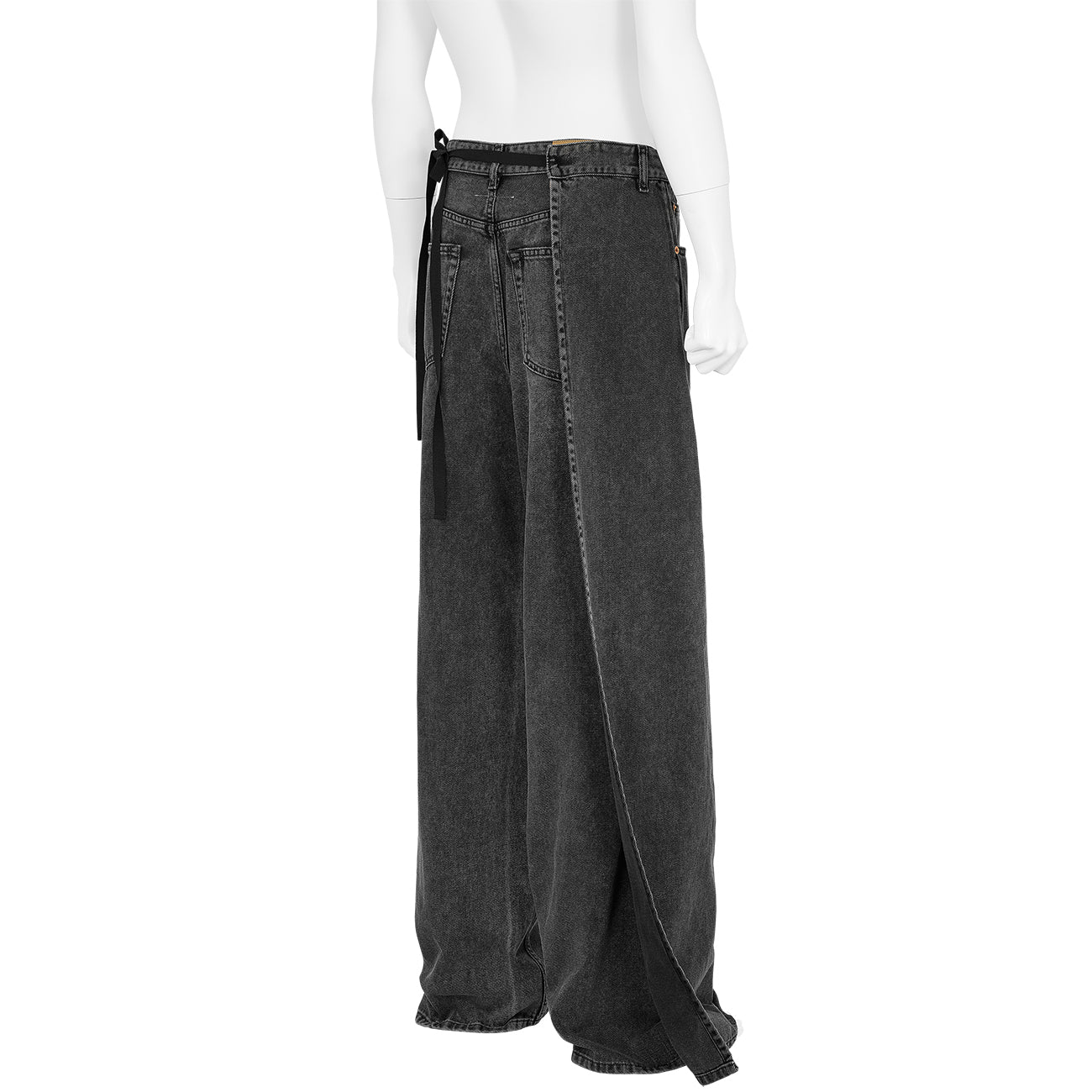 ASYMMETRY DENIM WASH BLACK