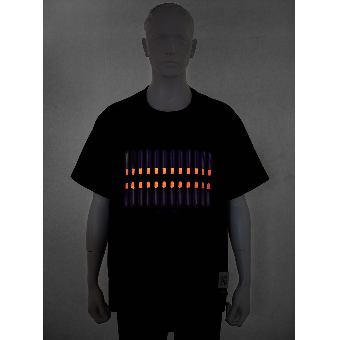 PHOSPHORESCENCE T-SHIRT BLACK×PURPLE