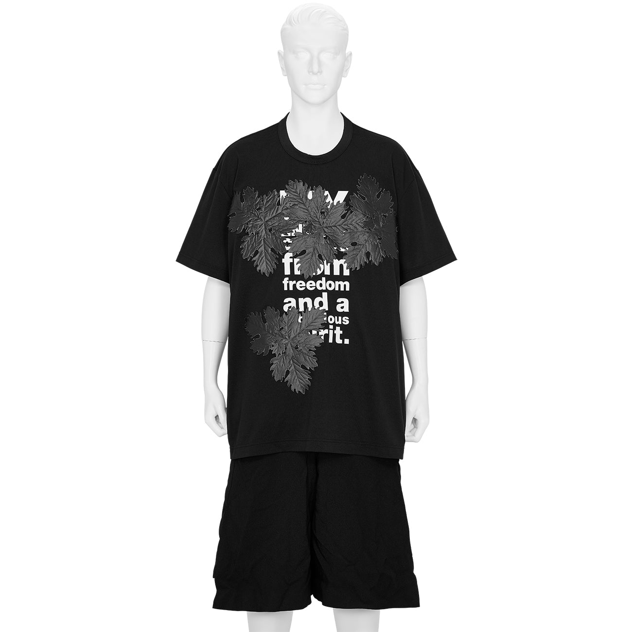 LEAF TEE SHIRT BLACK