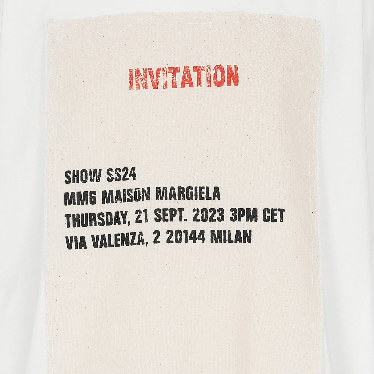 INVITATION TEE WHITE