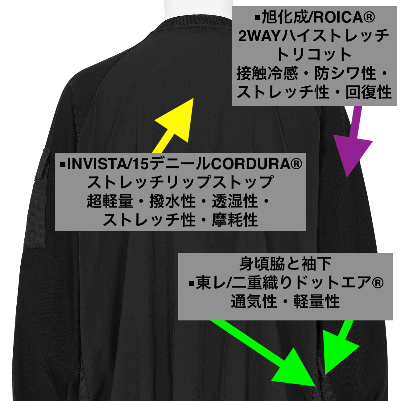 L/S TEE WITH POCKET BLACK