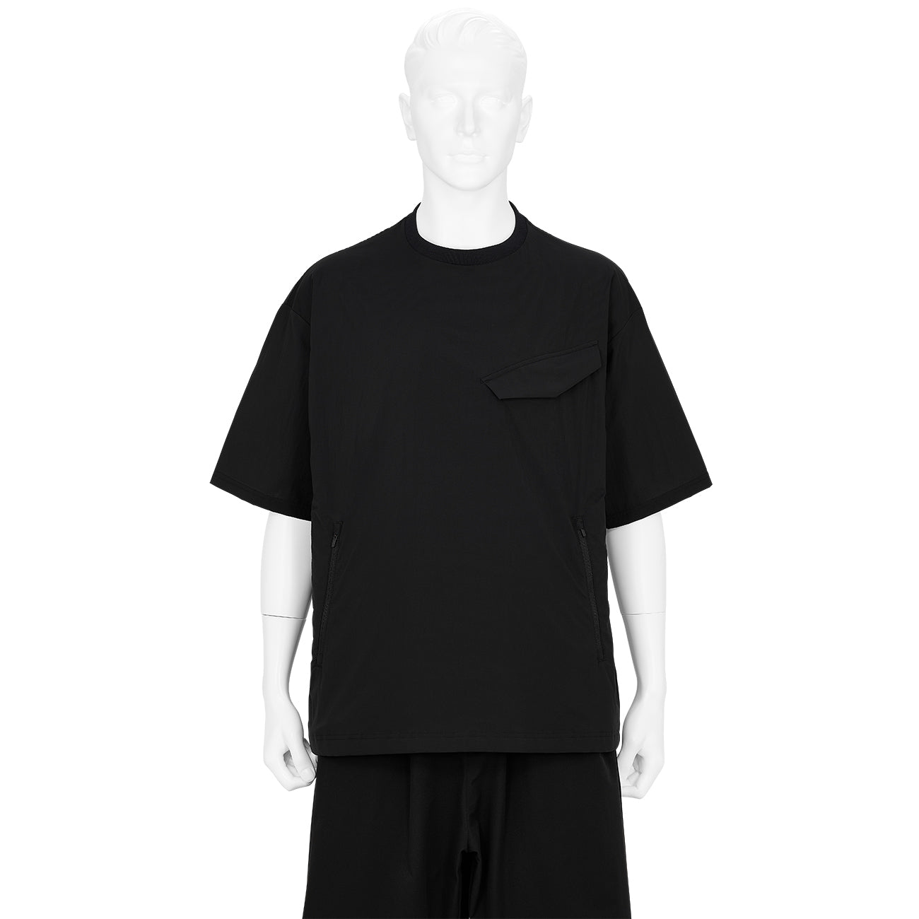 CHEST FLAP POCKET T-SHIRT BLACK