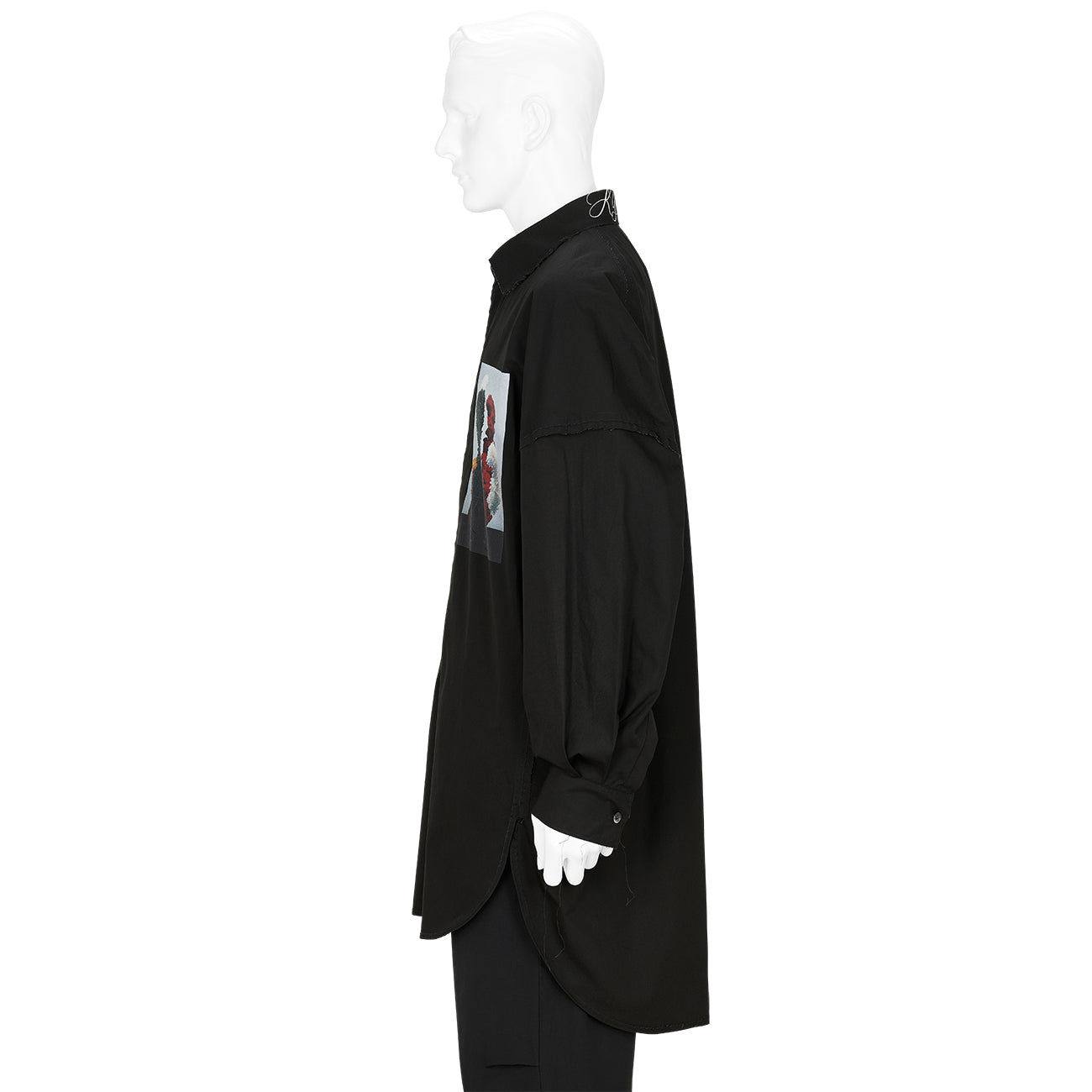 SOFU TESHIGAHARA PRINT CUT OFF BIG SHIRT [KYOZO] BLACK