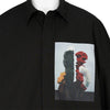 SOFU TESHIGAHARA PRINT CUT OFF BIG SHIRT [KYOZO] BLACK