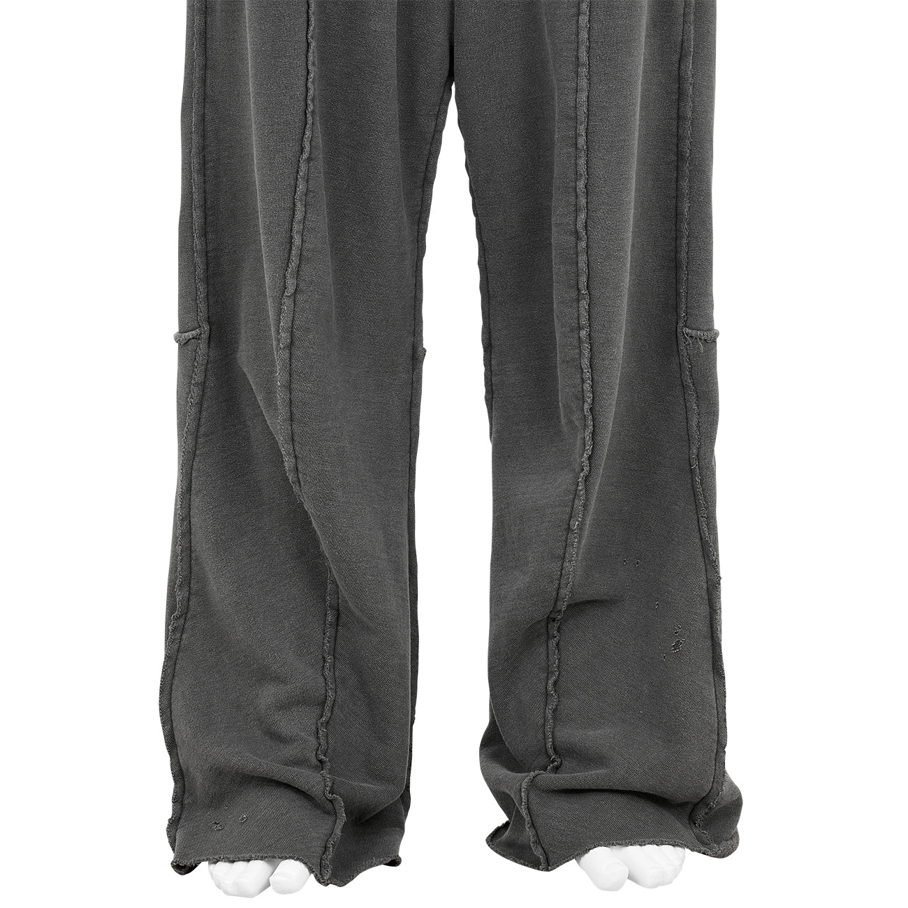 YUICHI INOUE CUT OF SWEAT PANTS BLACK