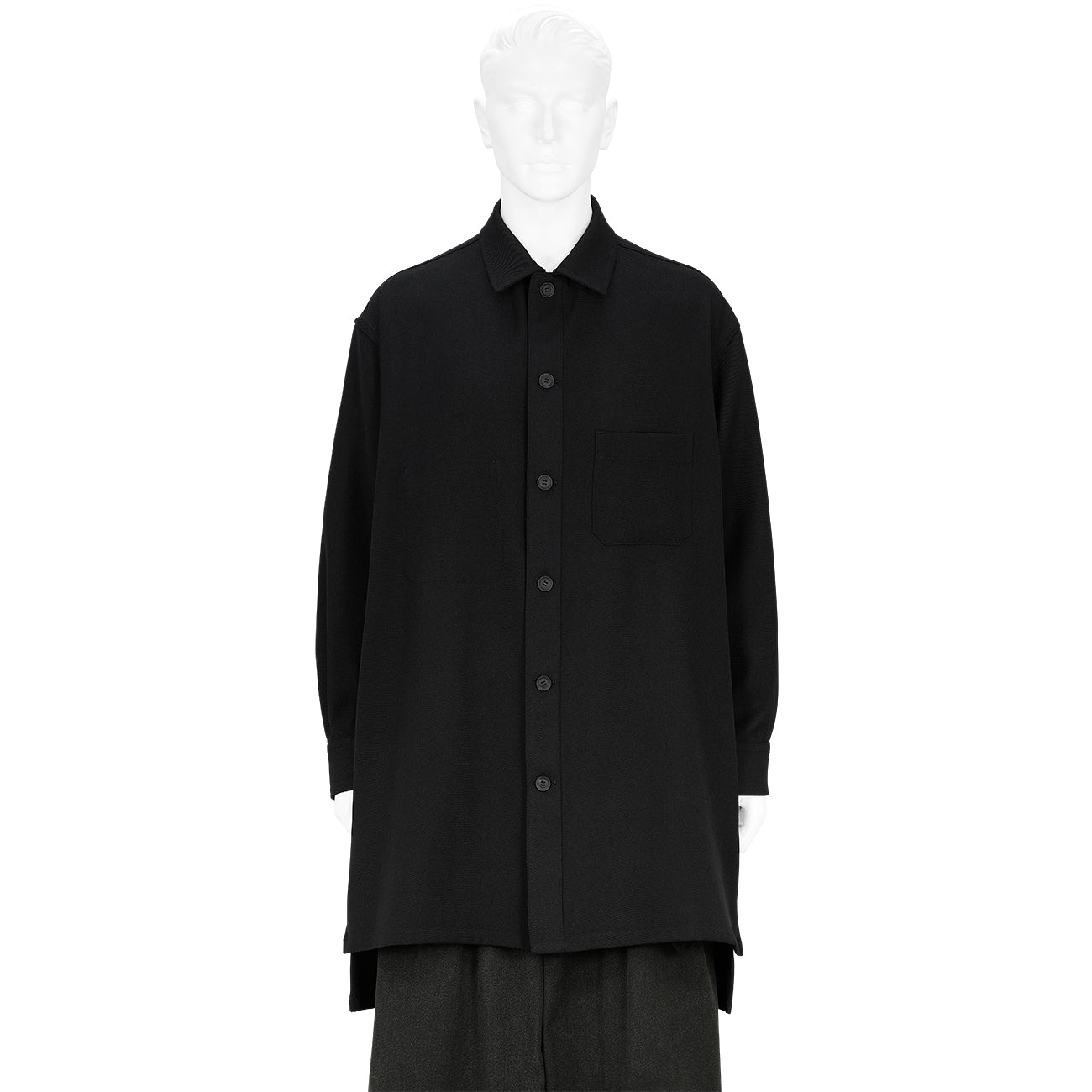 高評価のクリスマスプレゼント Yamamoto Yohji - BLACK COAT SHIRT POUR ヤマモト HOMME(ヨウジ トップス