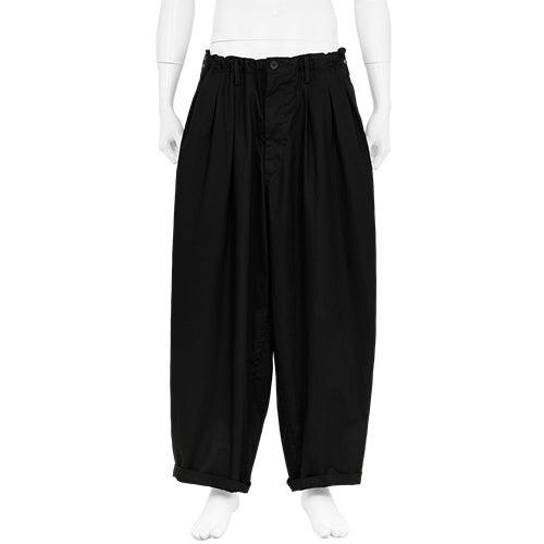 AW24 12 TUCK PANTS BLACK