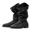 LEATHER BOOTS BLACK