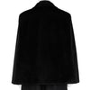 FAKE FUR JACKET CAPE BLACK
