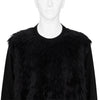 FAKE FUR L/S TEE BLACK