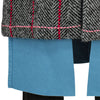HERRINGBONE LAYER COAT GREY×RED
