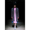 HERRINGBONE LAYER COAT GREY×RED