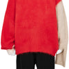 RED LABEL GRAFFITI MOHAIR KNIT BEIGE RED