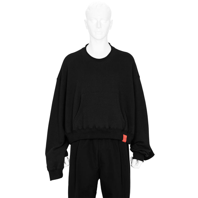 RED LABEL DISTORTION PULLOVER BLACK