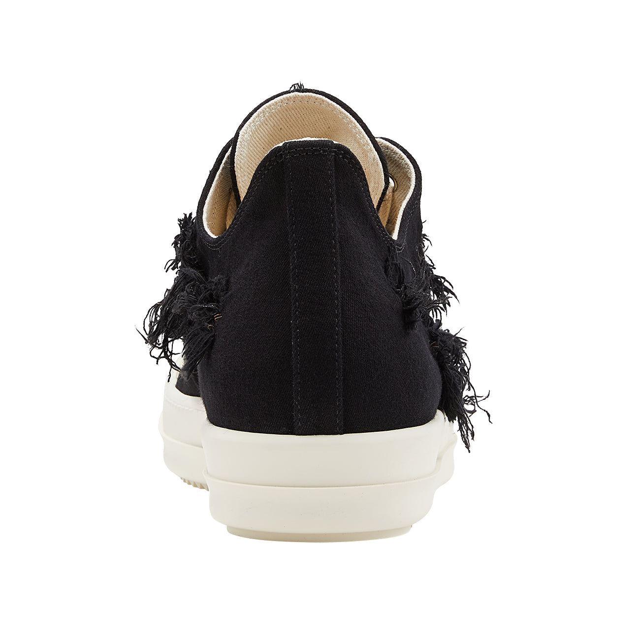 SINGLE SOLE LOW CUT SNEAKERS SLASH DENIM BLACK - RICK OWENS