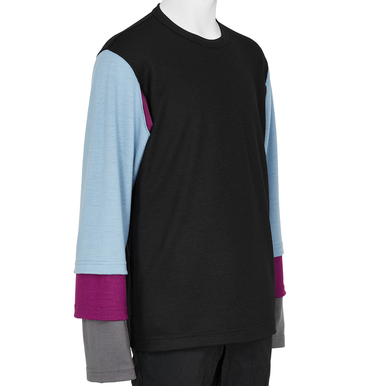 LAYER KNIT BLACK×SAXE