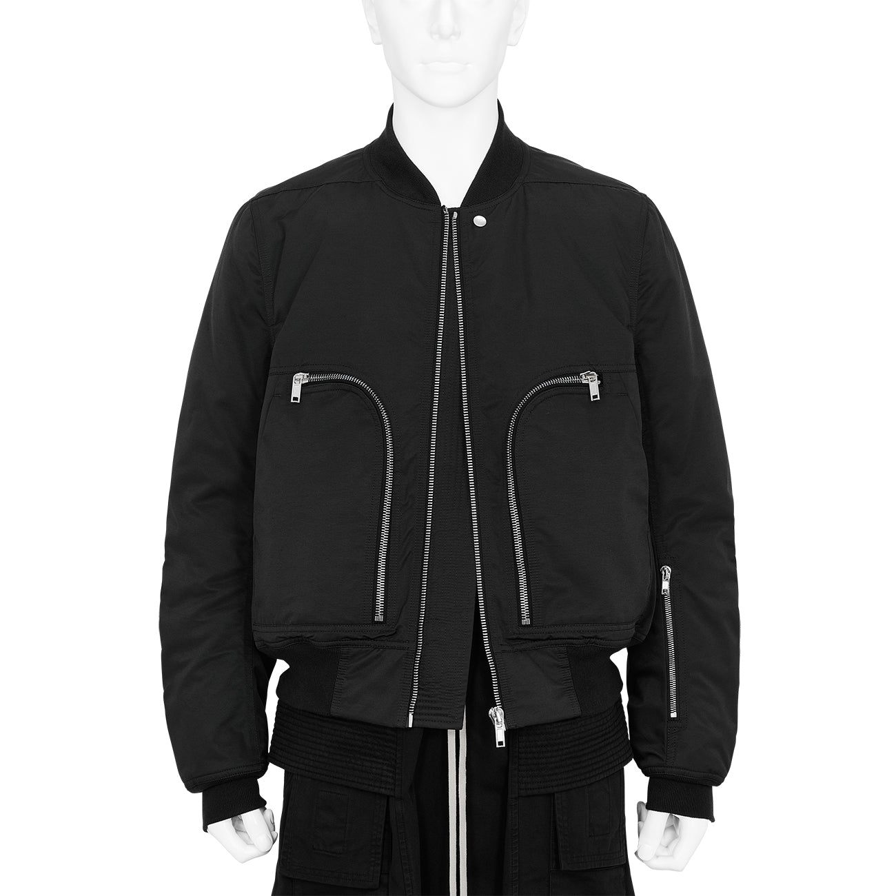 BAUHAUS FLIGHT JACKET WITH PADDING BLACK - RICK OWENS