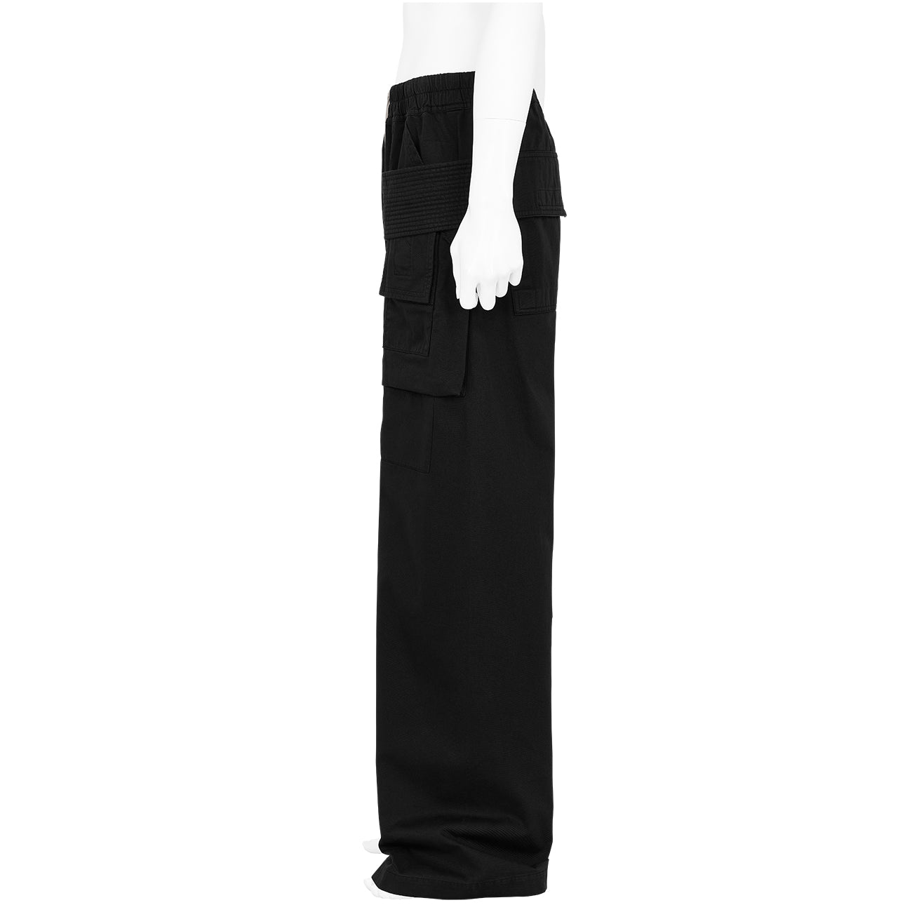 DRAWSTRINGS CREATCH WIDE CARGO PANT BLACK - RICK OWENS