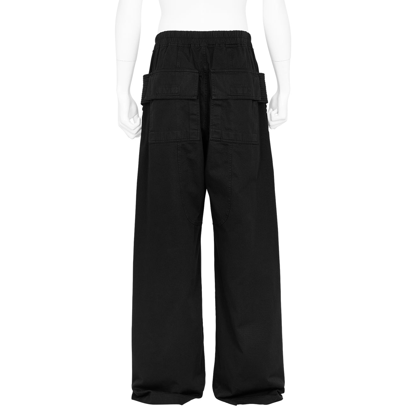 DRAWSTRINGS CREATCH WIDE CARGO PANT BLACK - RICK OWENS