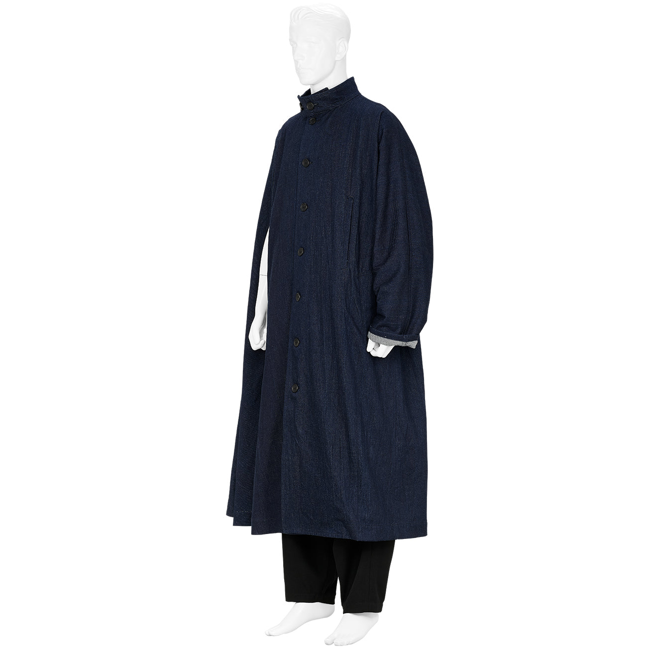 DENIM DOLMAN COAT INDIGO