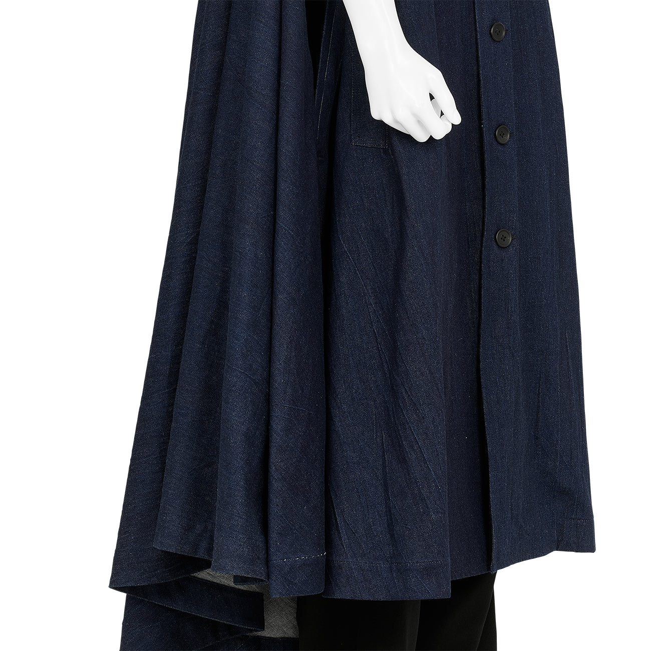 DENIM DOLMAN COAT INDIGO