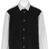 FULLING WOOL PANEL LONG SHIRT BLACK
