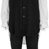 FULLING WOOL PANEL LONG SHIRT BLACK