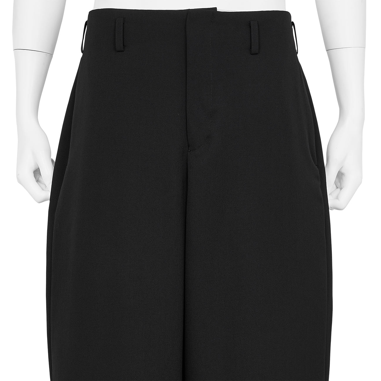 WOOL FOLD PANTS BLACK