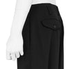 WOOL FOLD PANTS BLACK