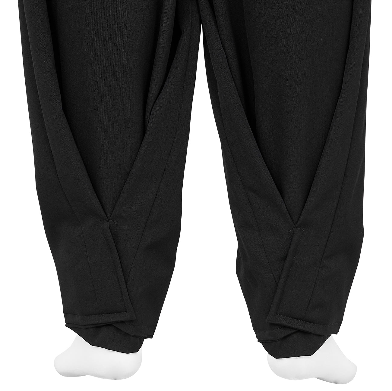 WOOL FOLD PANTS BLACK
