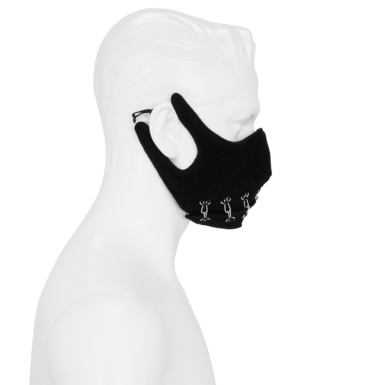 MASK WITH HOOK BLACK - Yohji Yamamoto POUR HOMME(ヨウジ