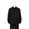 ZIPPER PLEATED JACKET BLACK