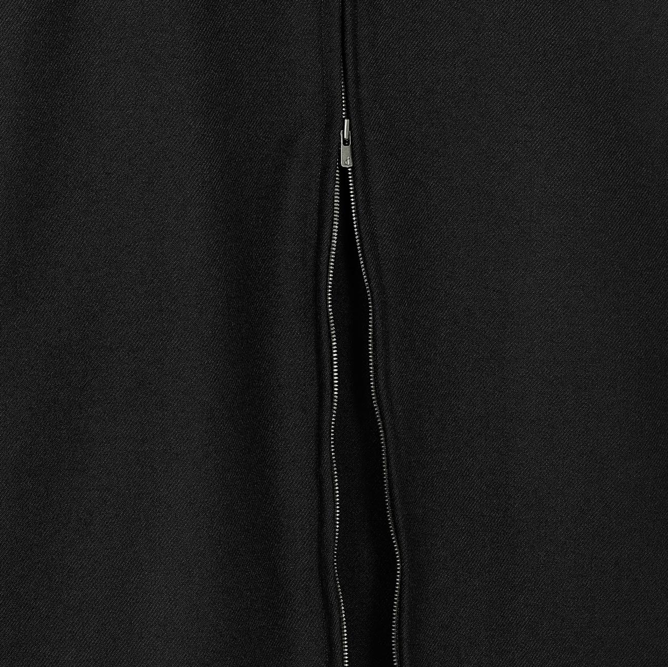 ZIPPER PLEATED JACKET BLACK
