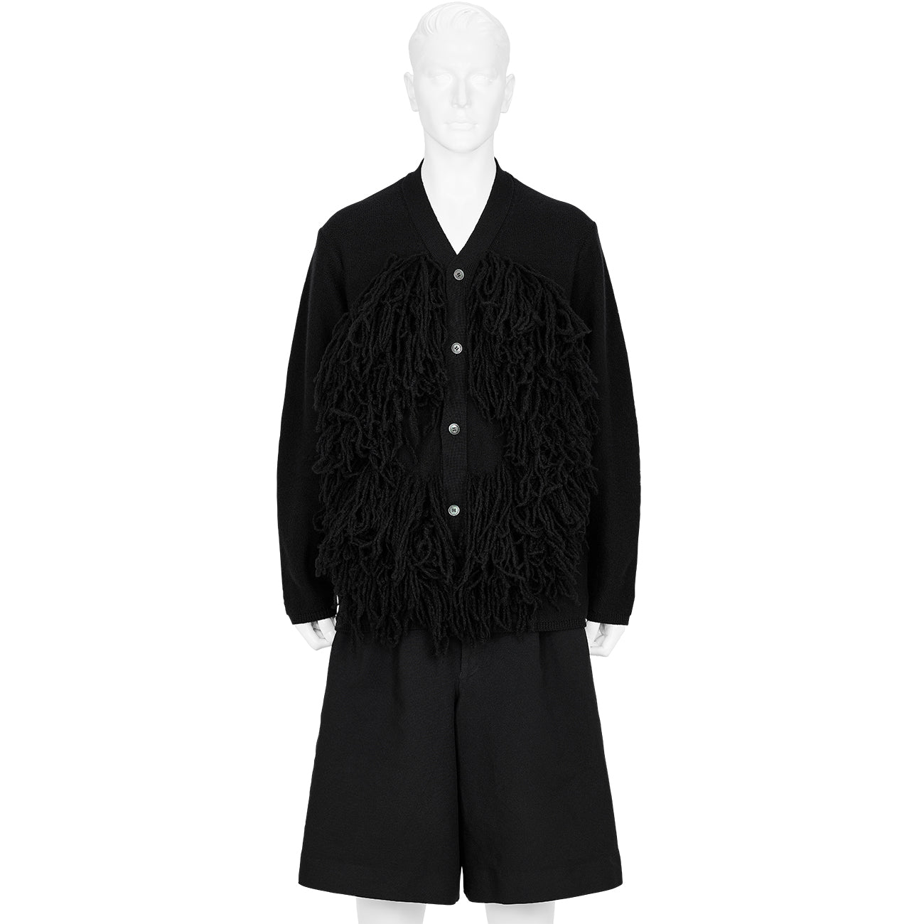 CIRCLE WOOL CARDIGAN BLACK
