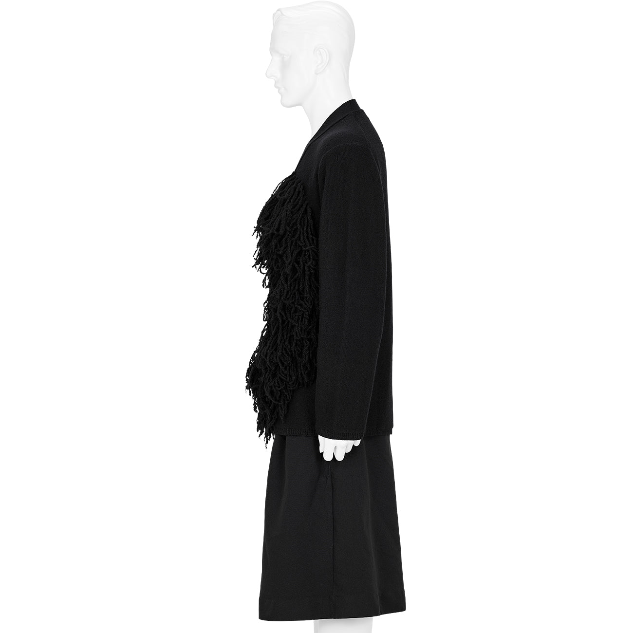 CIRCLE WOOL CARDIGAN BLACK