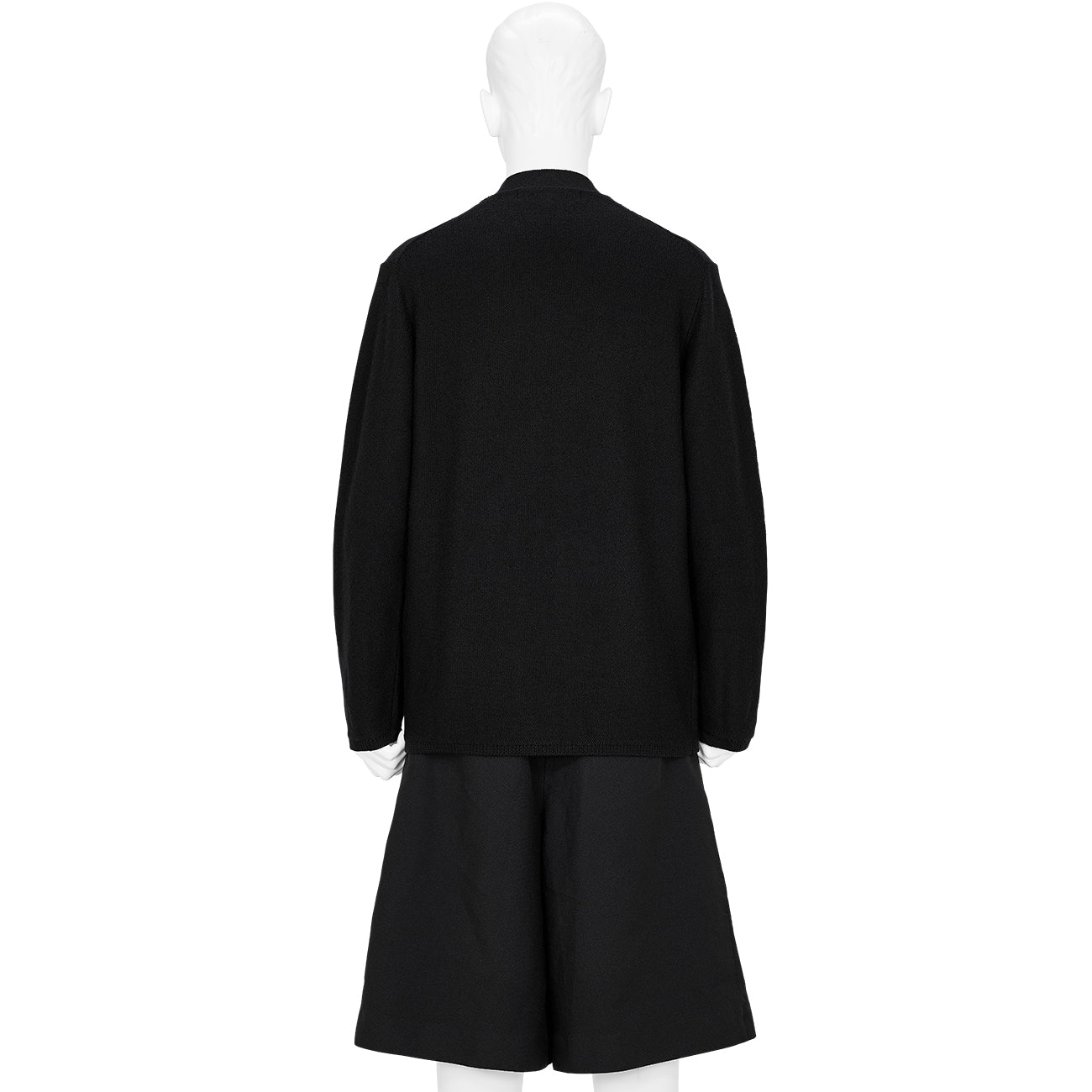CIRCLE WOOL CARDIGAN BLACK