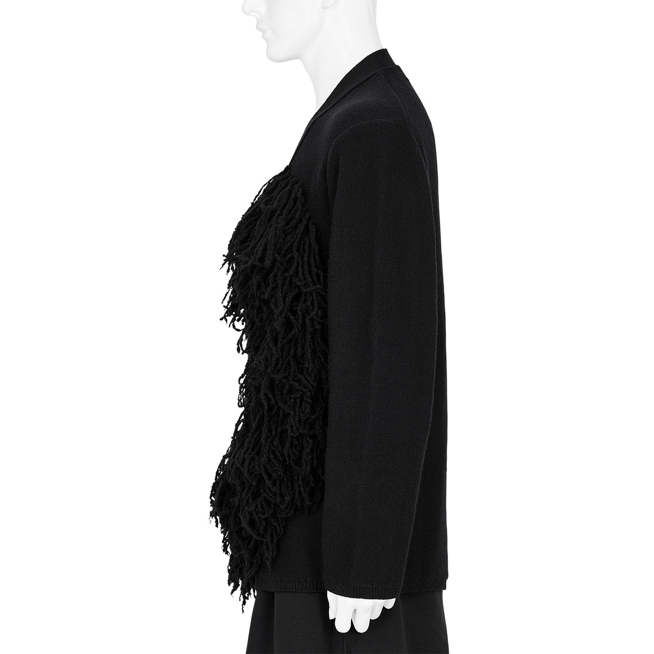 CIRCLE WOOL CARDIGAN BLACK