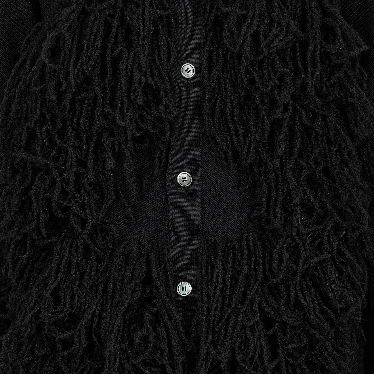 CIRCLE WOOL CARDIGAN BLACK