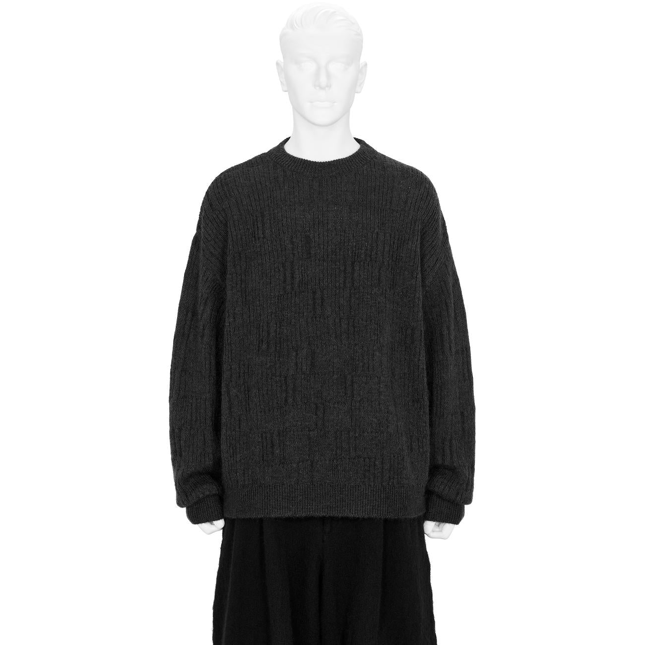 PLATING CREWNECK SWEATER CHARCOAL