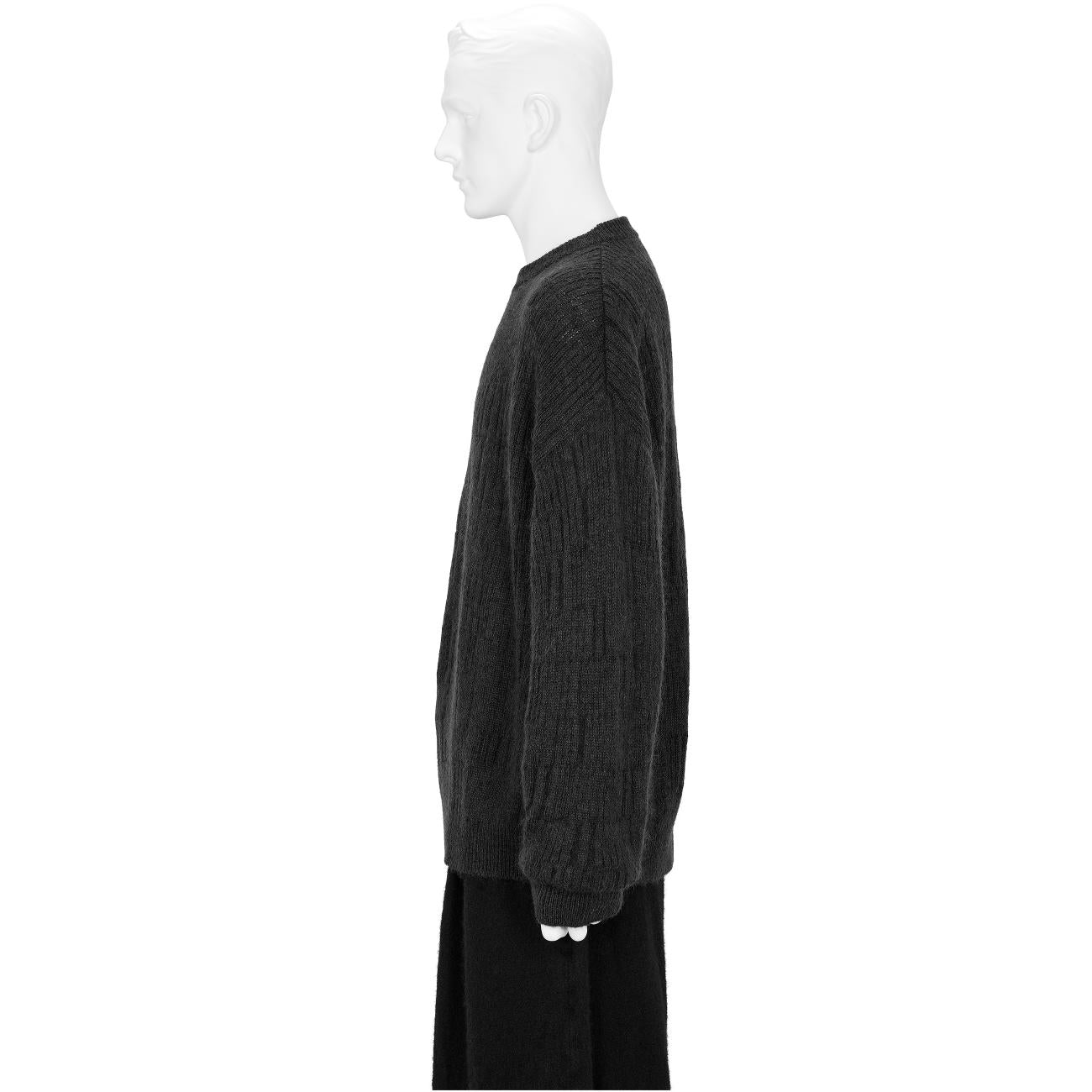 PLATING CREWNECK SWEATER CHARCOAL