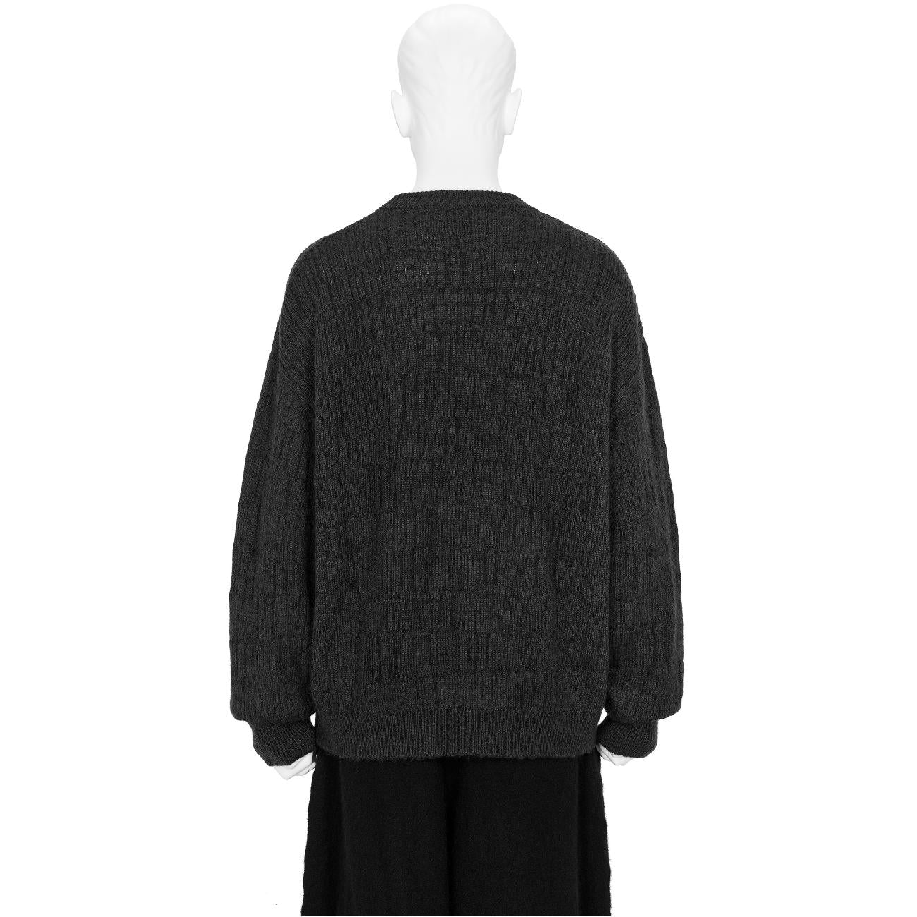 PLATING CREWNECK SWEATER CHARCOAL