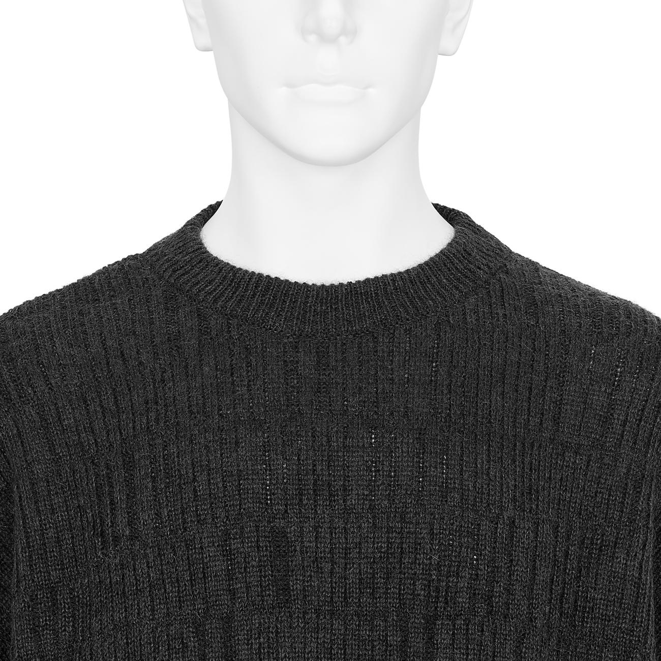 PLATING CREWNECK SWEATER CHARCOAL
