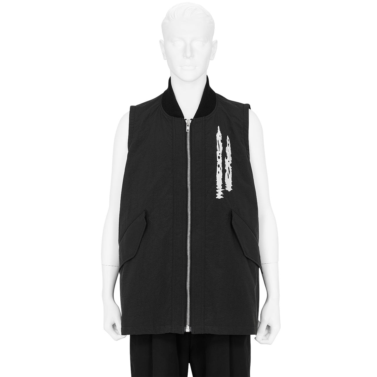 SOFU TESHIGAHARA DETACHABLE SLEEVE BOMBER JACKET BLACK