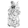 KAZUO SHIRAGA SKATE DECK [ USUSAMA ]  BLACK